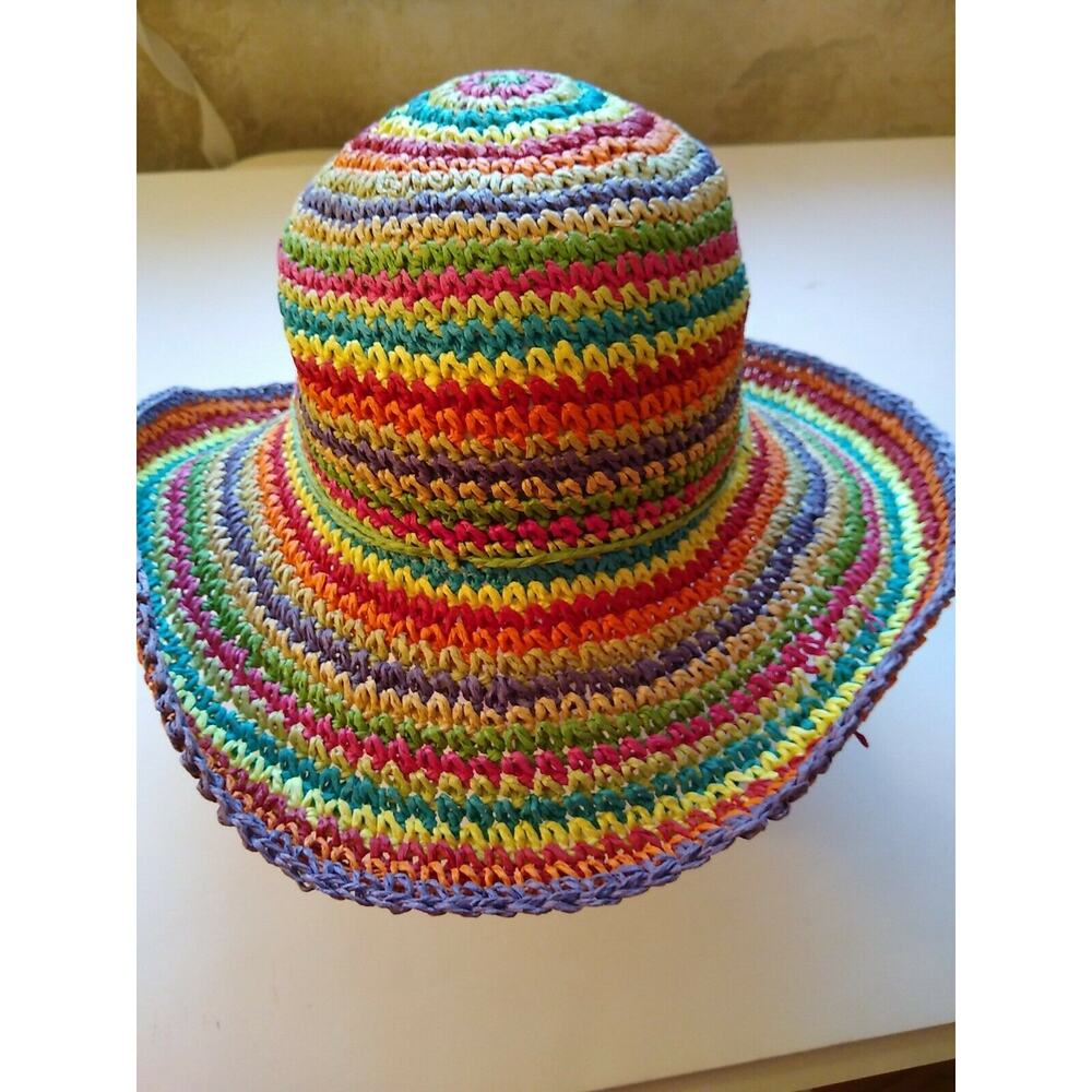 Colorful FUN Floppy Hat by JHats J Hats Wide Brim Multicolor One Size Fits All